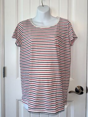 Motherhood Striped Short Sleeve Tee in Red, White, & Blue